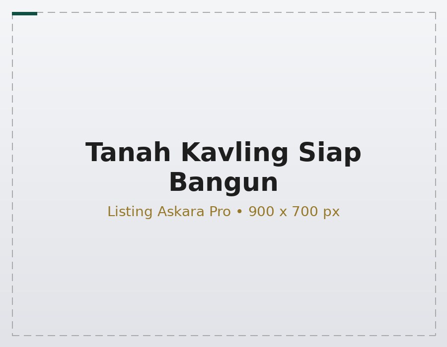Tanah Kavling Siap Bangun