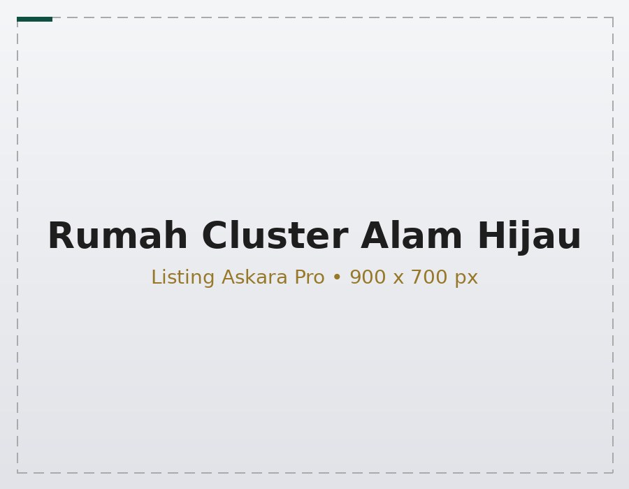 Rumah Cluster Alam Hijau