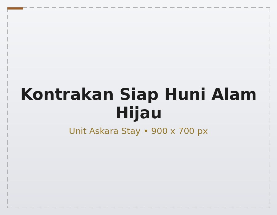 Kontrakan Siap Huni Alam Hijau
